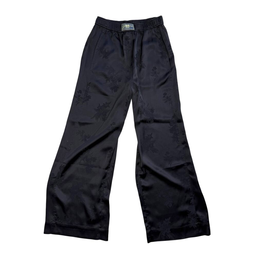 GANNI Black Satin Jacquard Pants XS / 2 - Picture 10 of 16